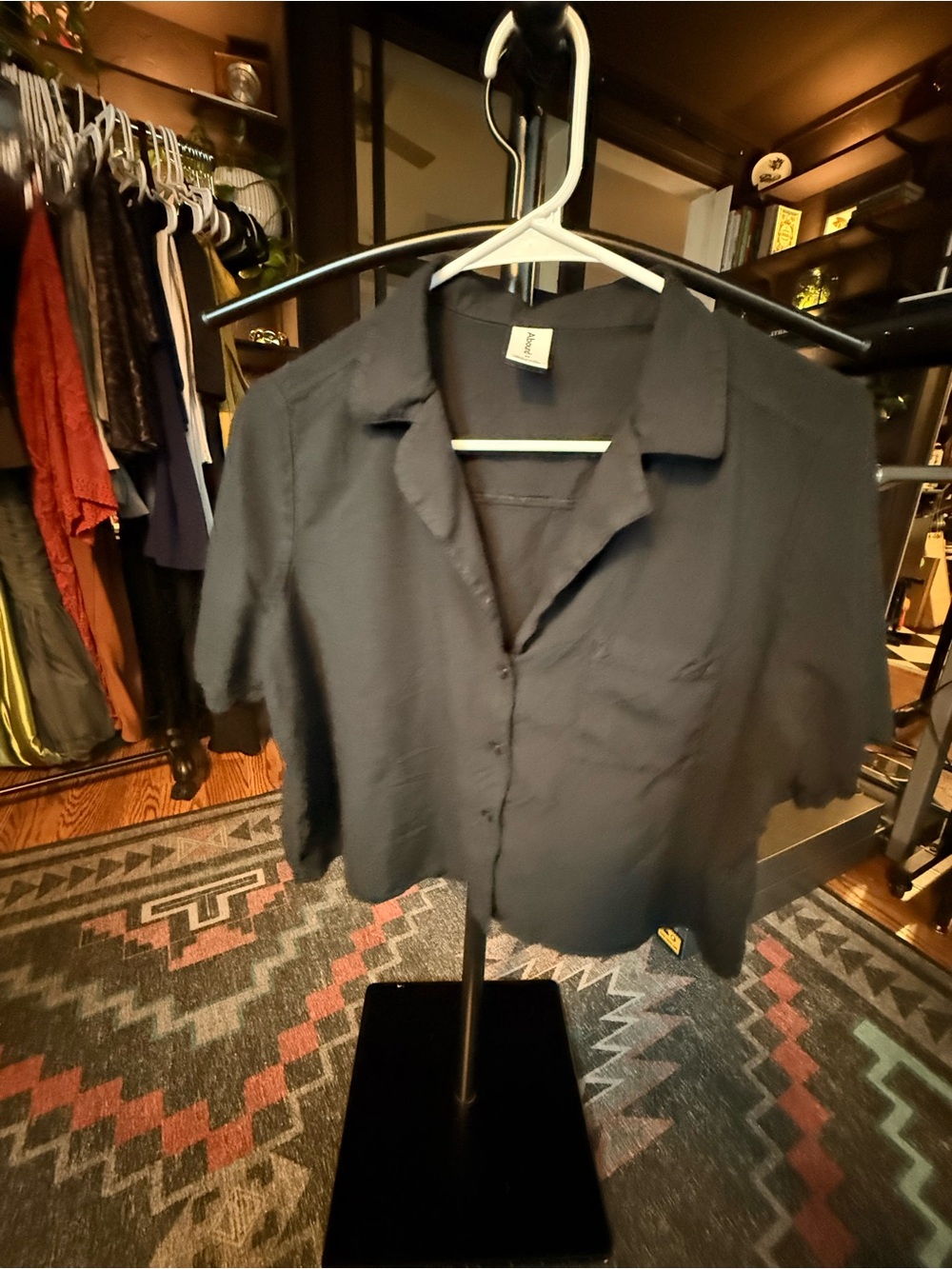 Abound Black Button-Down Shirt